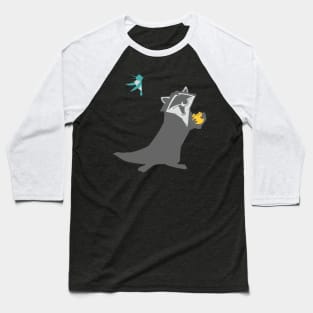 Bird and Raccoon Baseball T-Shirt